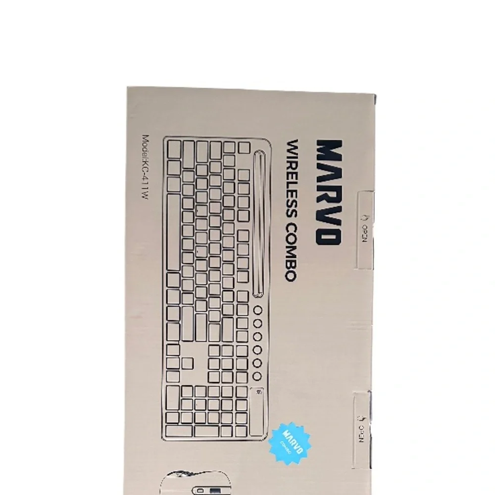 Sleek Black Wireless Keyboard and Mouse Set